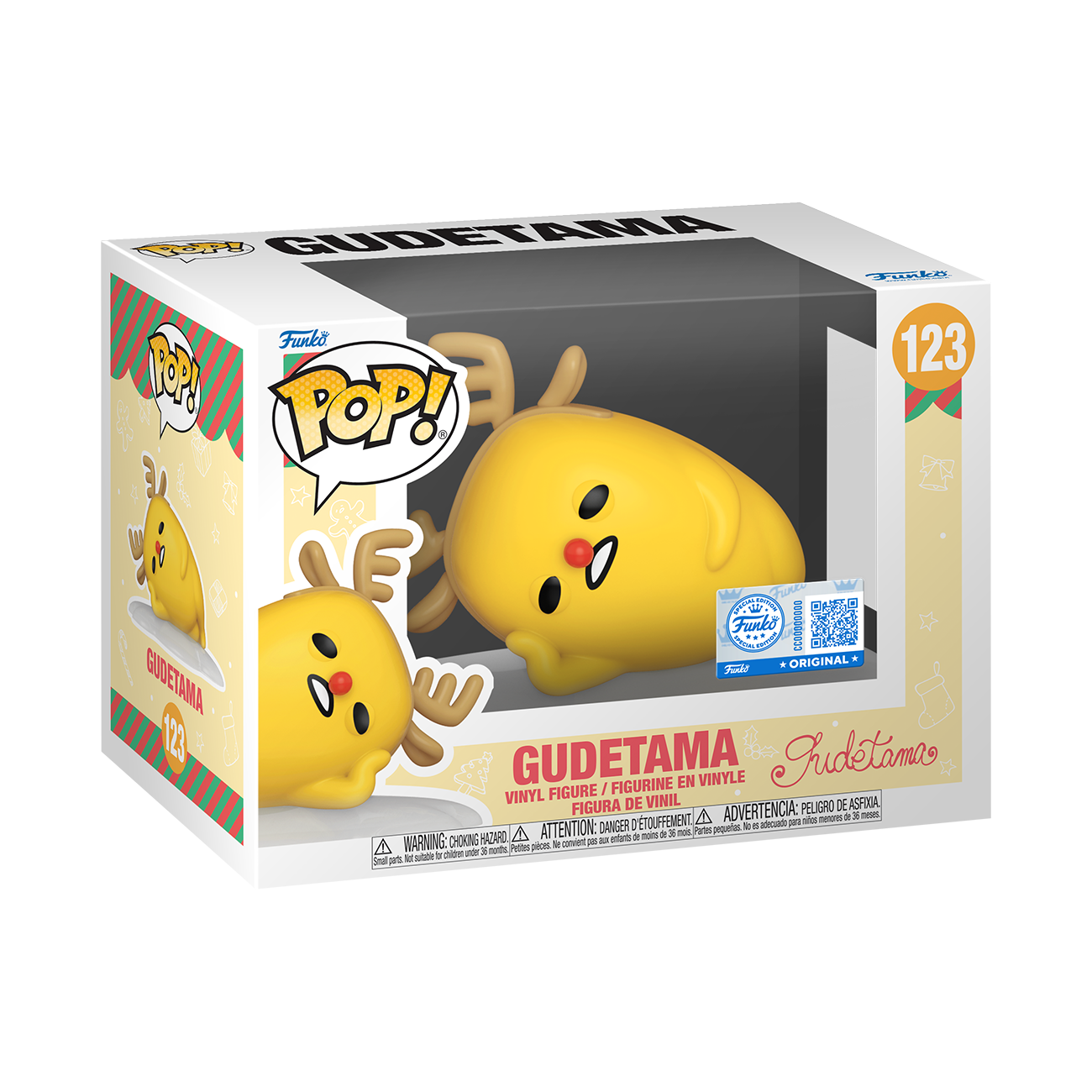 Pop! Gudetama (Reindeer Outfit)