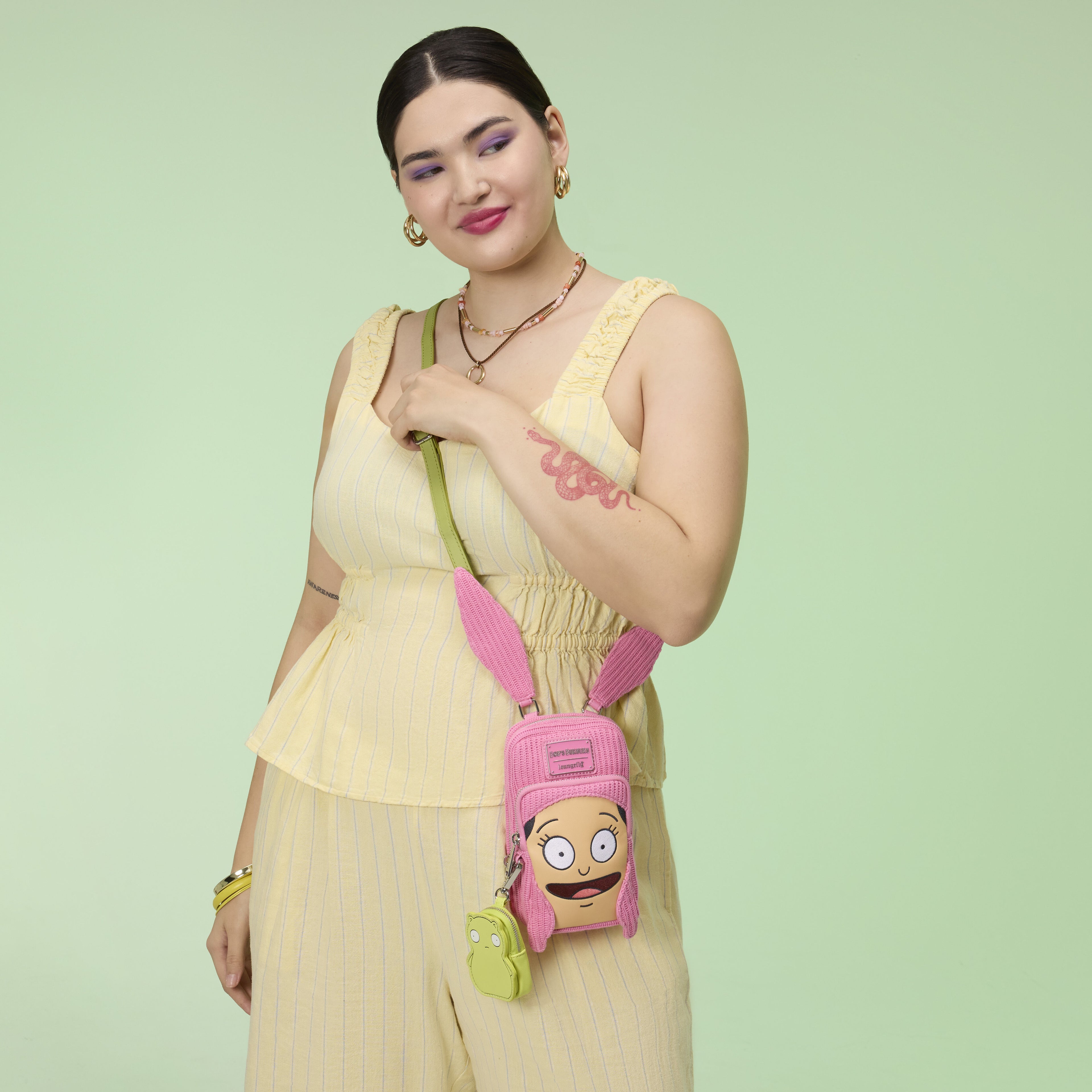 Bob's Burgers Louise Cosplay Cell Phone Crossbody Bag with Glow Coin Bag