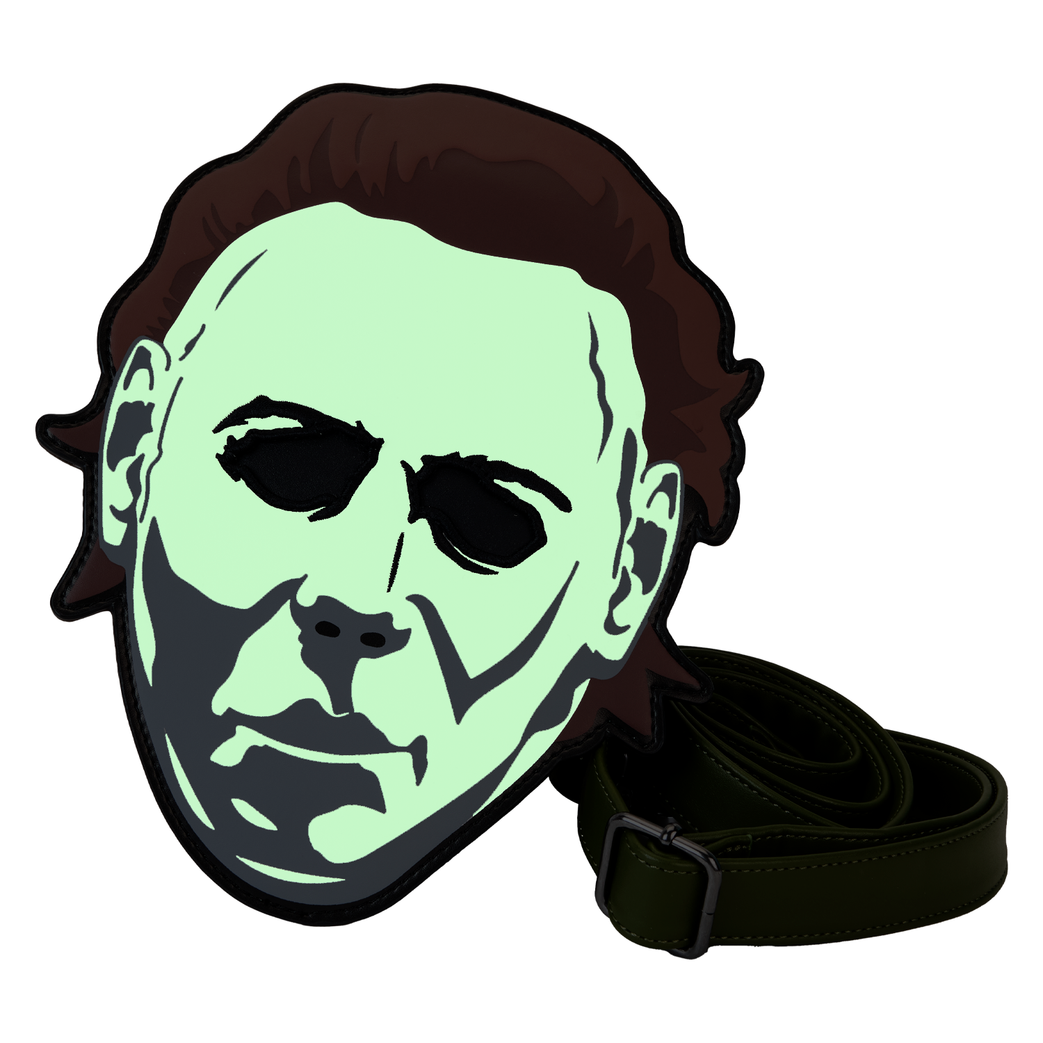 Halloween Michael Myers Mask Glow Crossbody Bag
