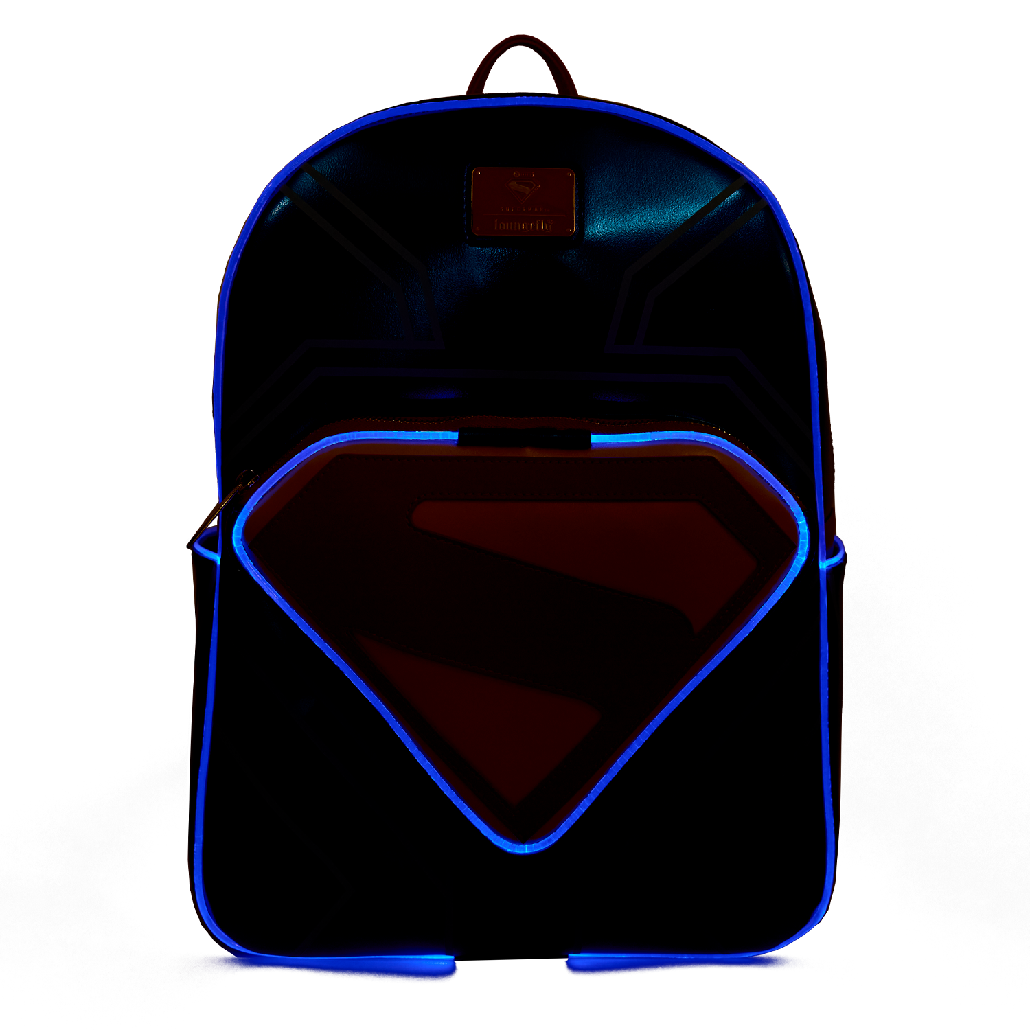 Superman Light Up Glow Full-Size Backpack