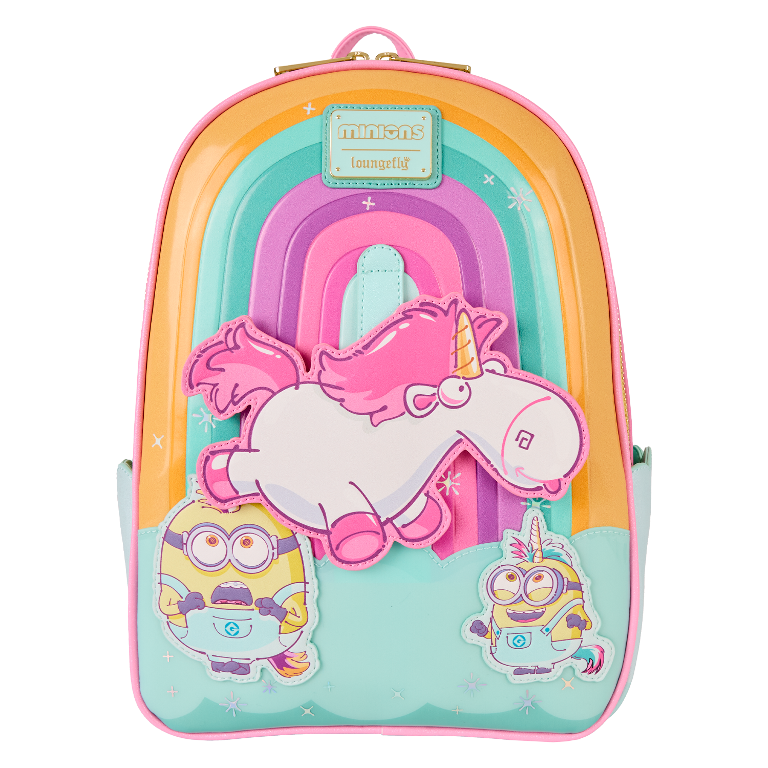 Minions Fluffy Unicorn Rainbow Mini Backpack