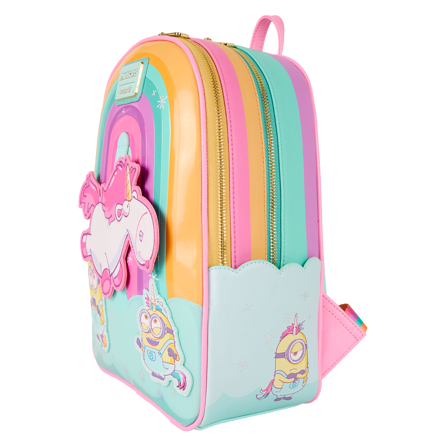 Minions Fluffy Unicorn Rainbow Mini Backpack