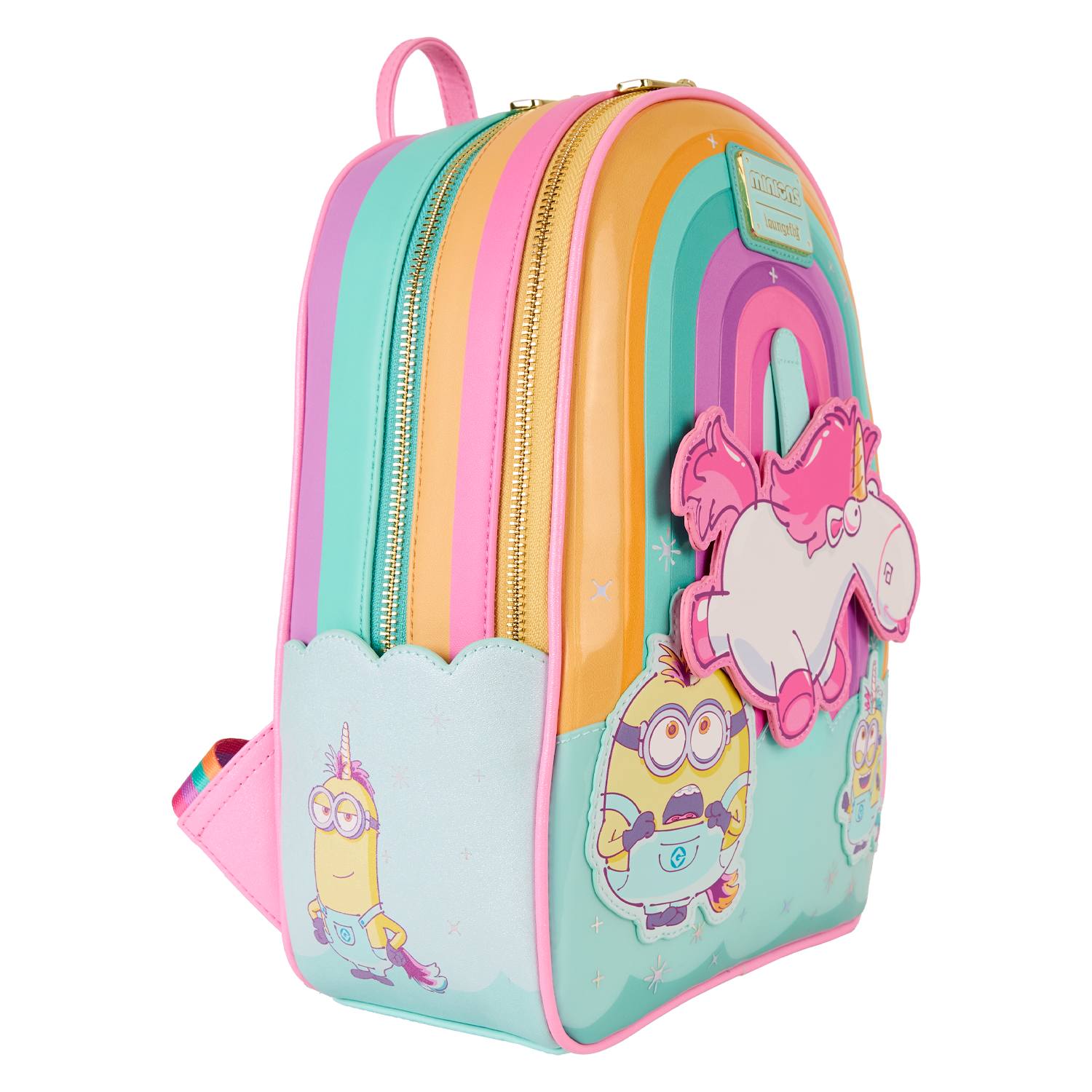 Minions Fluffy Unicorn Rainbow Mini Backpack