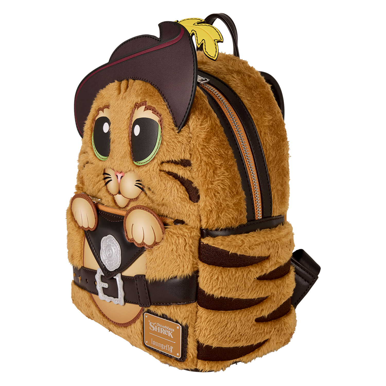Shrek Puss In Boots Plush Cosplay Mini Backpack