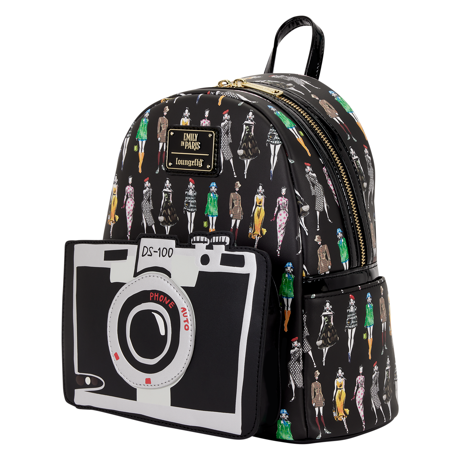 Emily in Paris Limited Edition Camera All-Over Print Mini Backpack