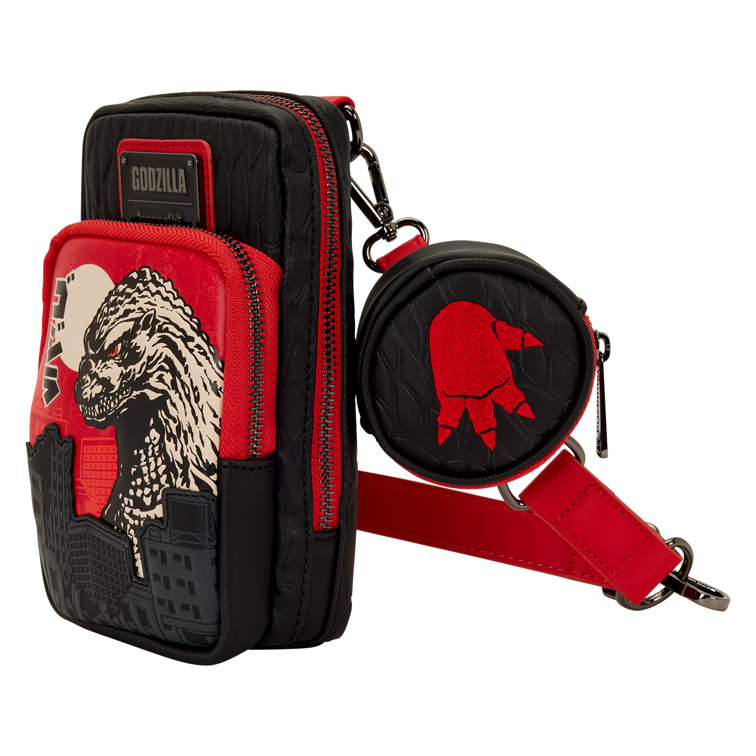 Godzilla Cell Phone Crossbody Bag with Coin Bag