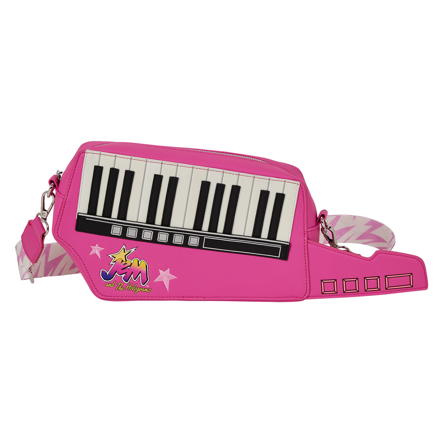 Jem and the Holograms Figural Keytar Glow Crossbody Bag