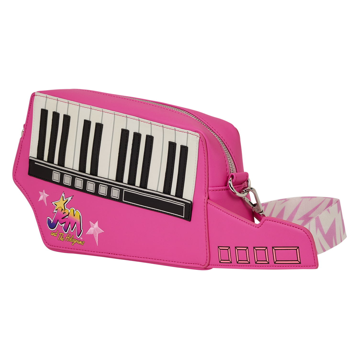 Jem and the Holograms Figural Keytar Glow Crossbody Bag