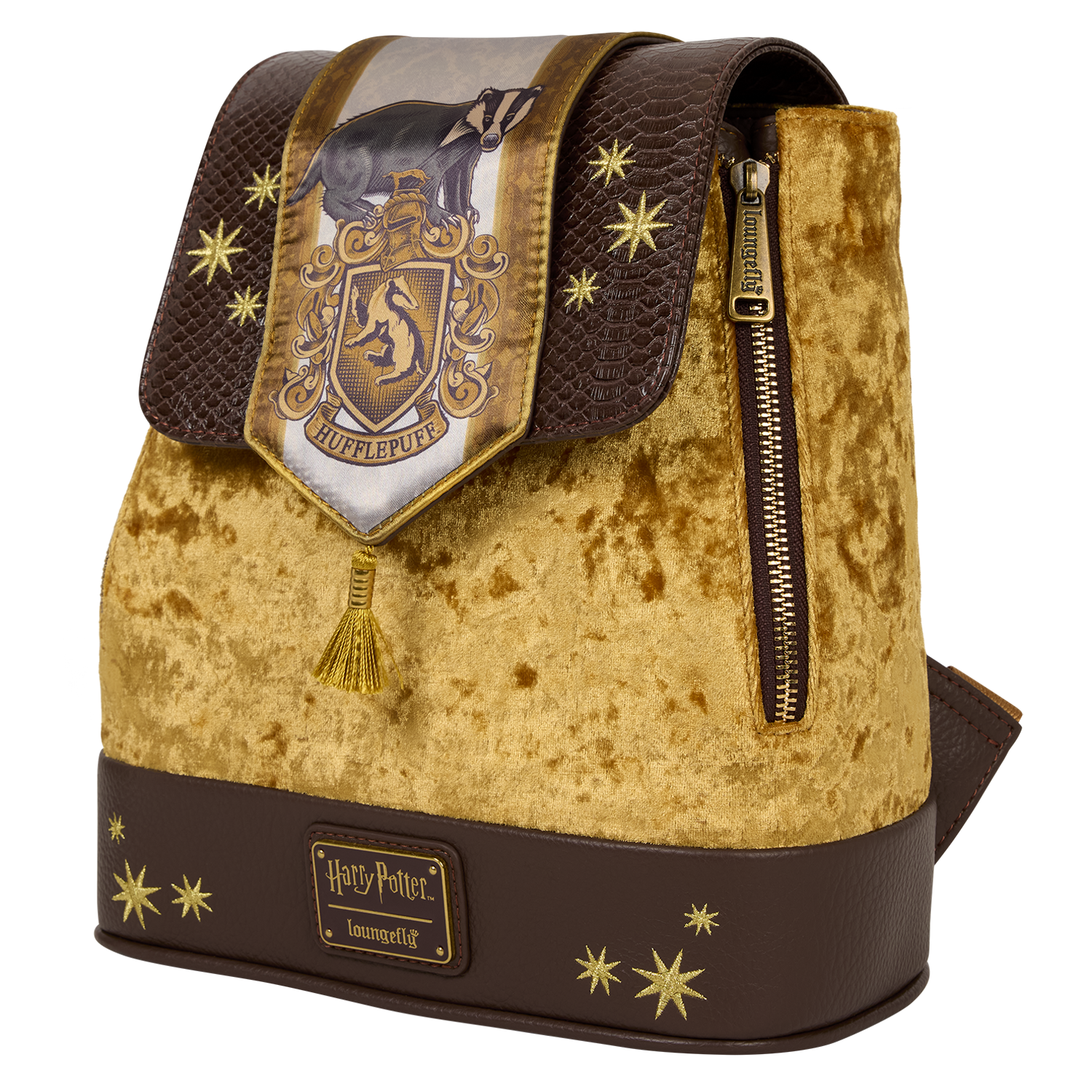 Exclusive Harry Potter Hufflepuff Banner Velvet Mini Backpack
