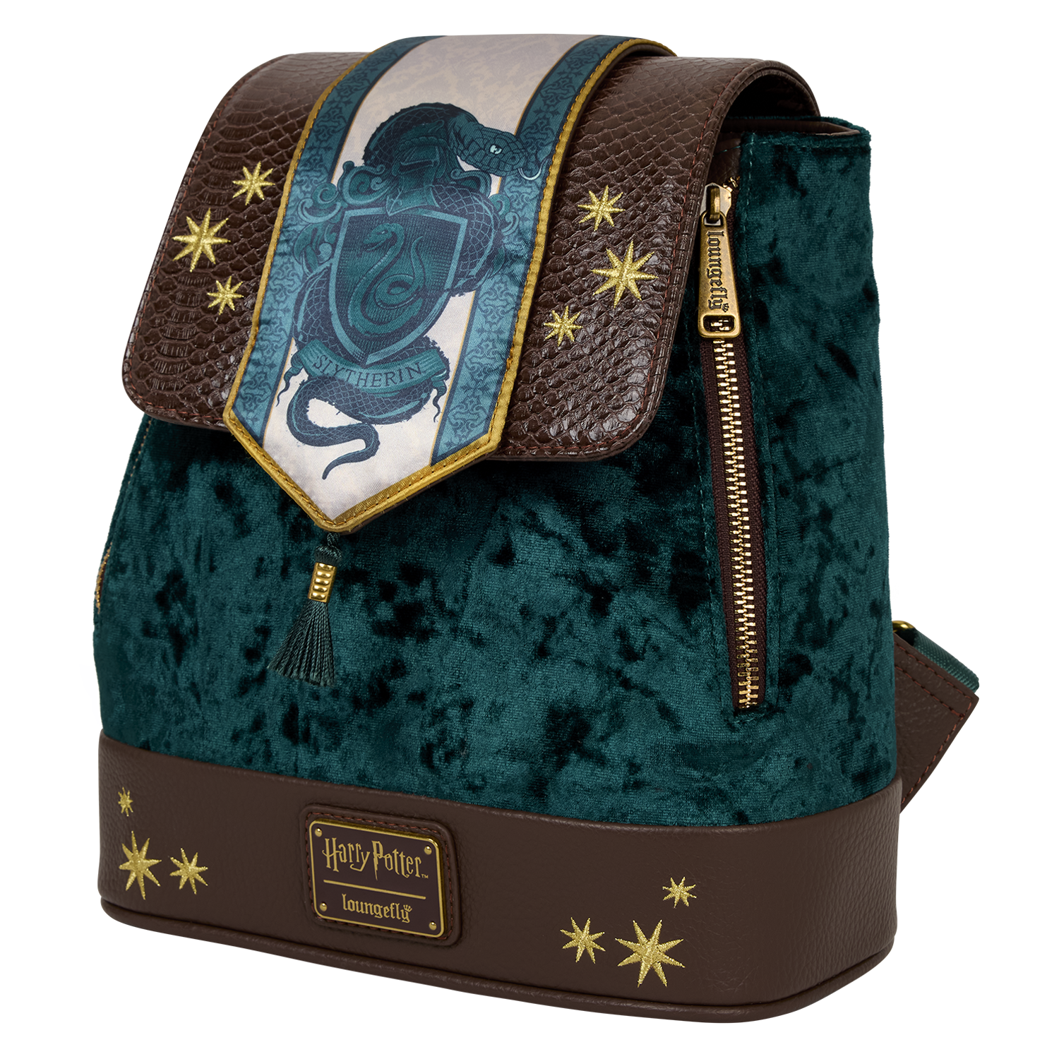 Exclusive Harry Potter Slytherin Banner Velvet Mini Backpack