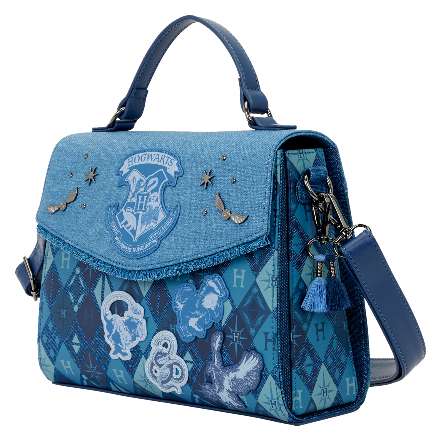 Harry Potter Hogwarts Denim Crossbody Bag