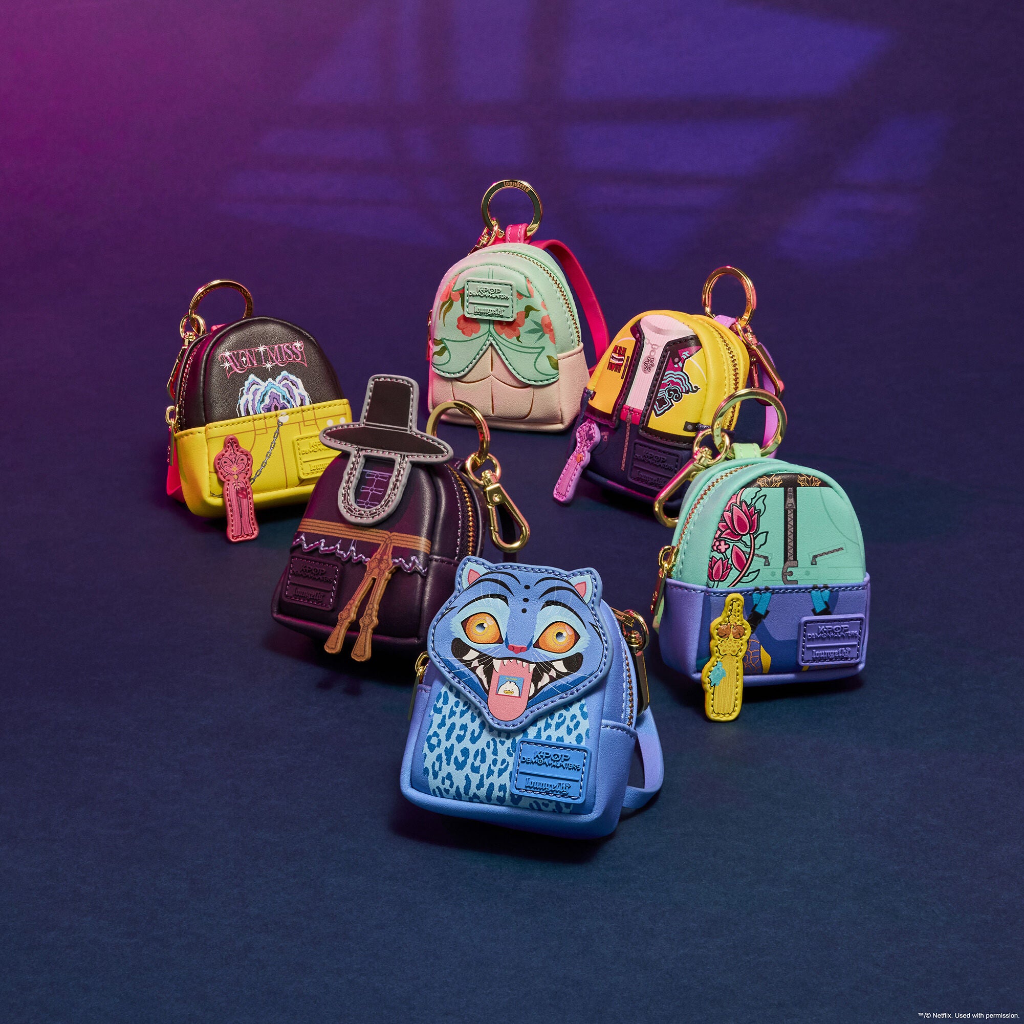 KPop Demon Hunters Cosplay Mystery Mini Backpack Keychain Charm