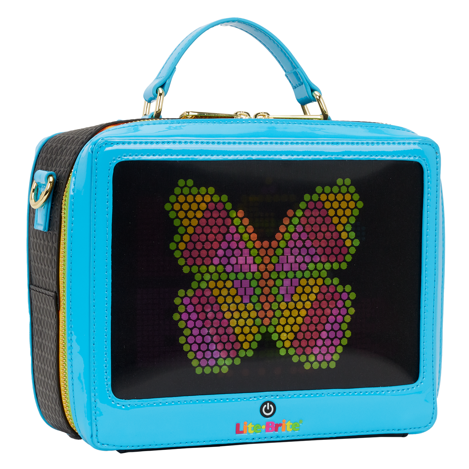 Lite-Brite Lenticular Glow Crossbody Bag with Coin Bag