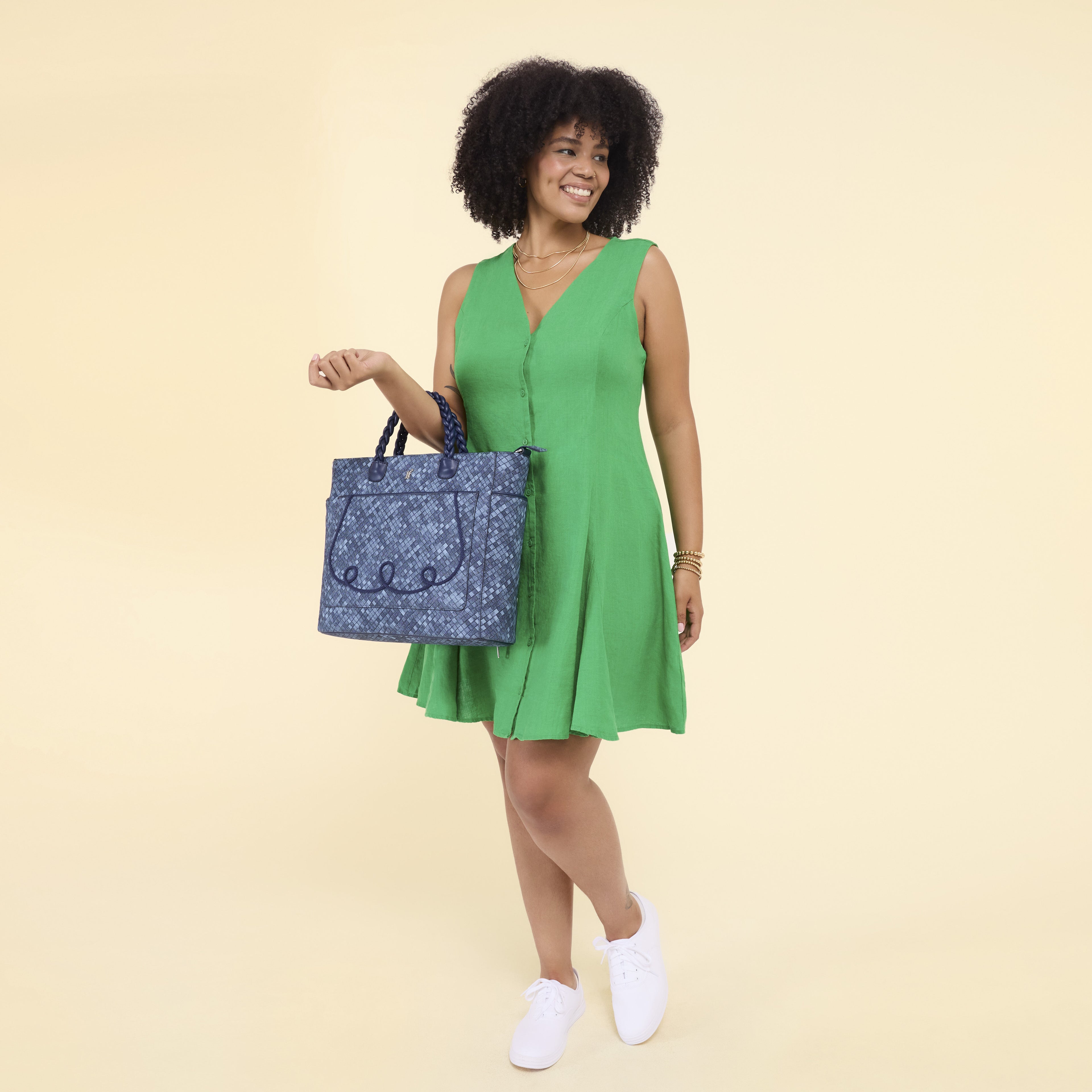 Loungefly Blue Checkered Convertible Backpack & Tote Crossbody Bag