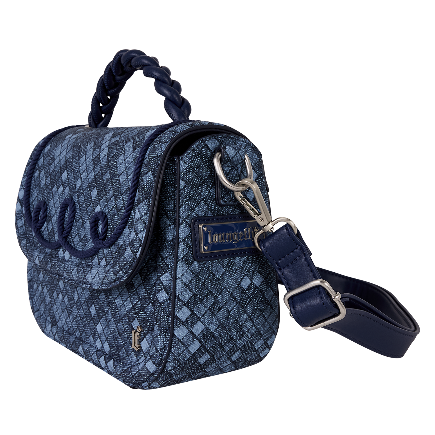 Loungefly Blue Checkered Crossbody Bag