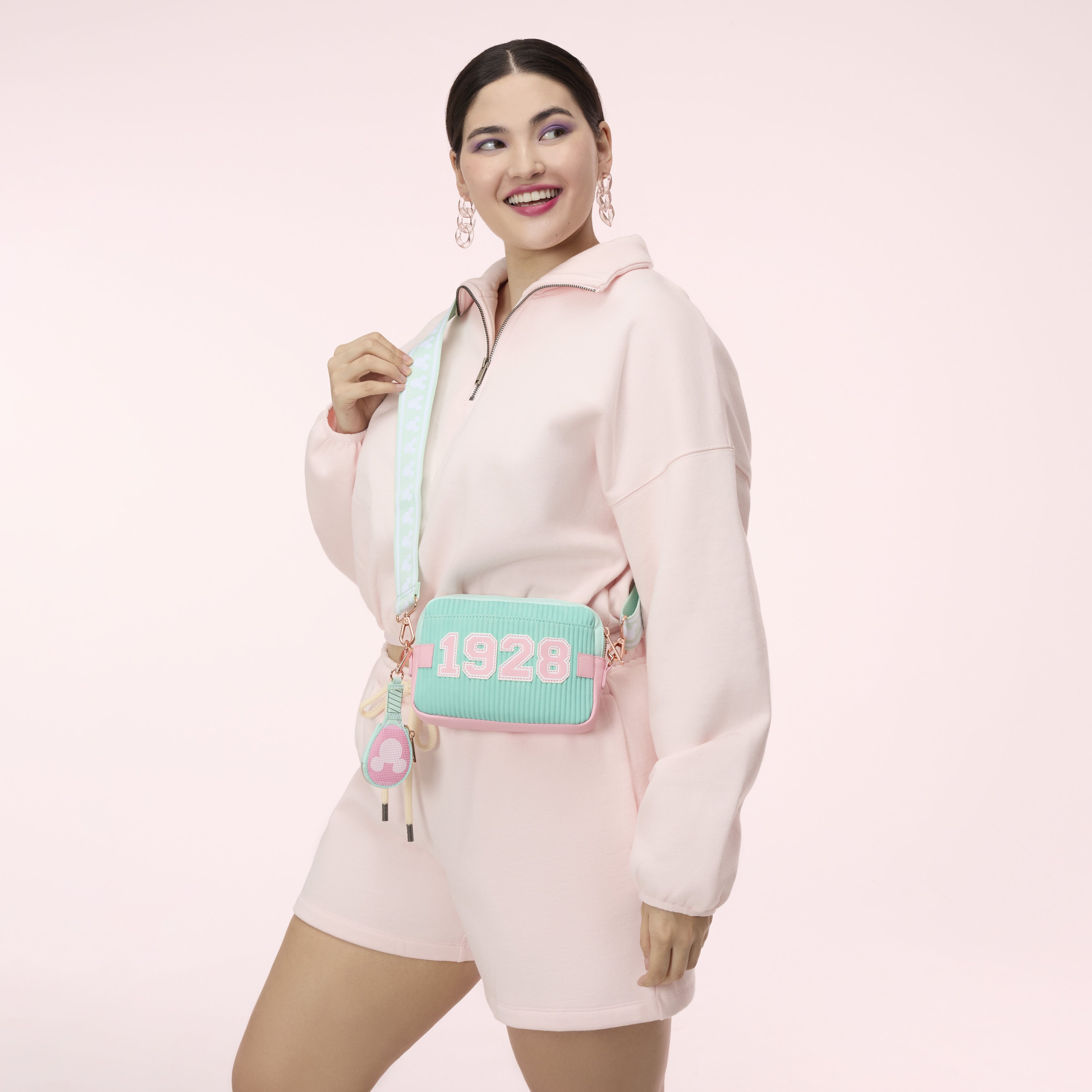 Mickey Mouse Tennis Sling Crossbody Bag with Coin Bag