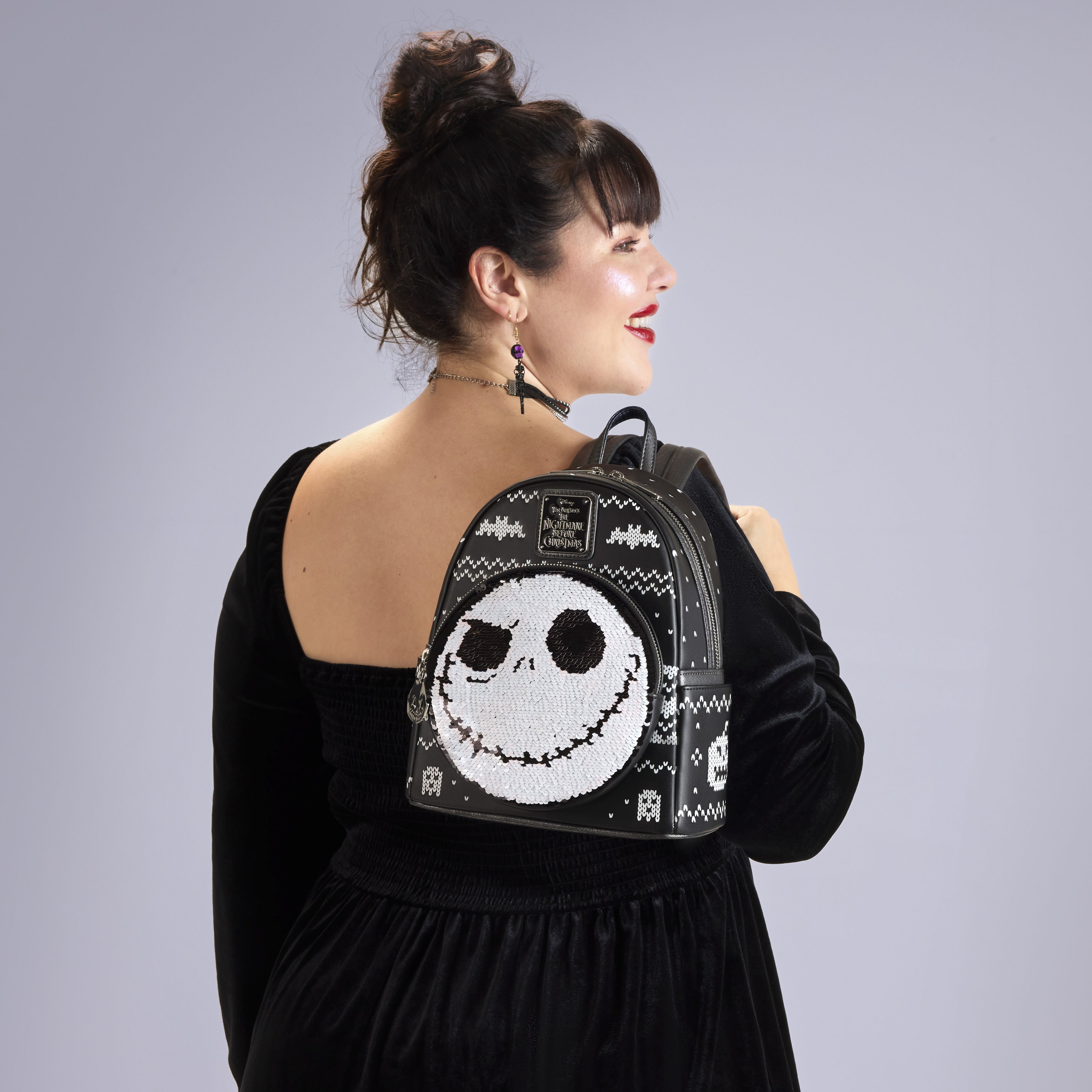 The Nightmare Before Christmas Jack Skellington Reversible Sequins Mini Backpack