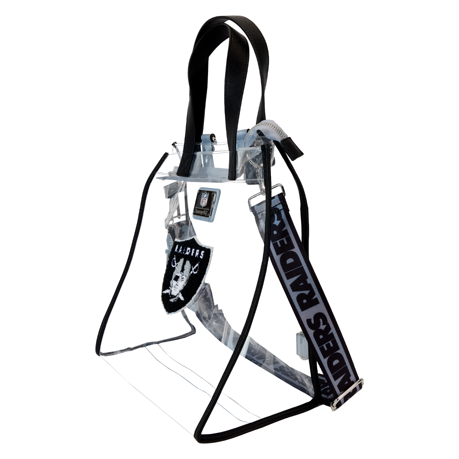 NFL Las Vegas Raiders Clear Convertible Backpack & Tote Crossbody Stadium Bag
