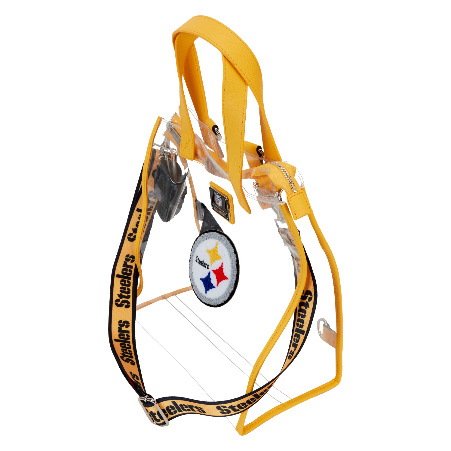 NFL Pittsburgh Steelers Clear Convertible Backpack & Tote Crossbody Stadium Bag