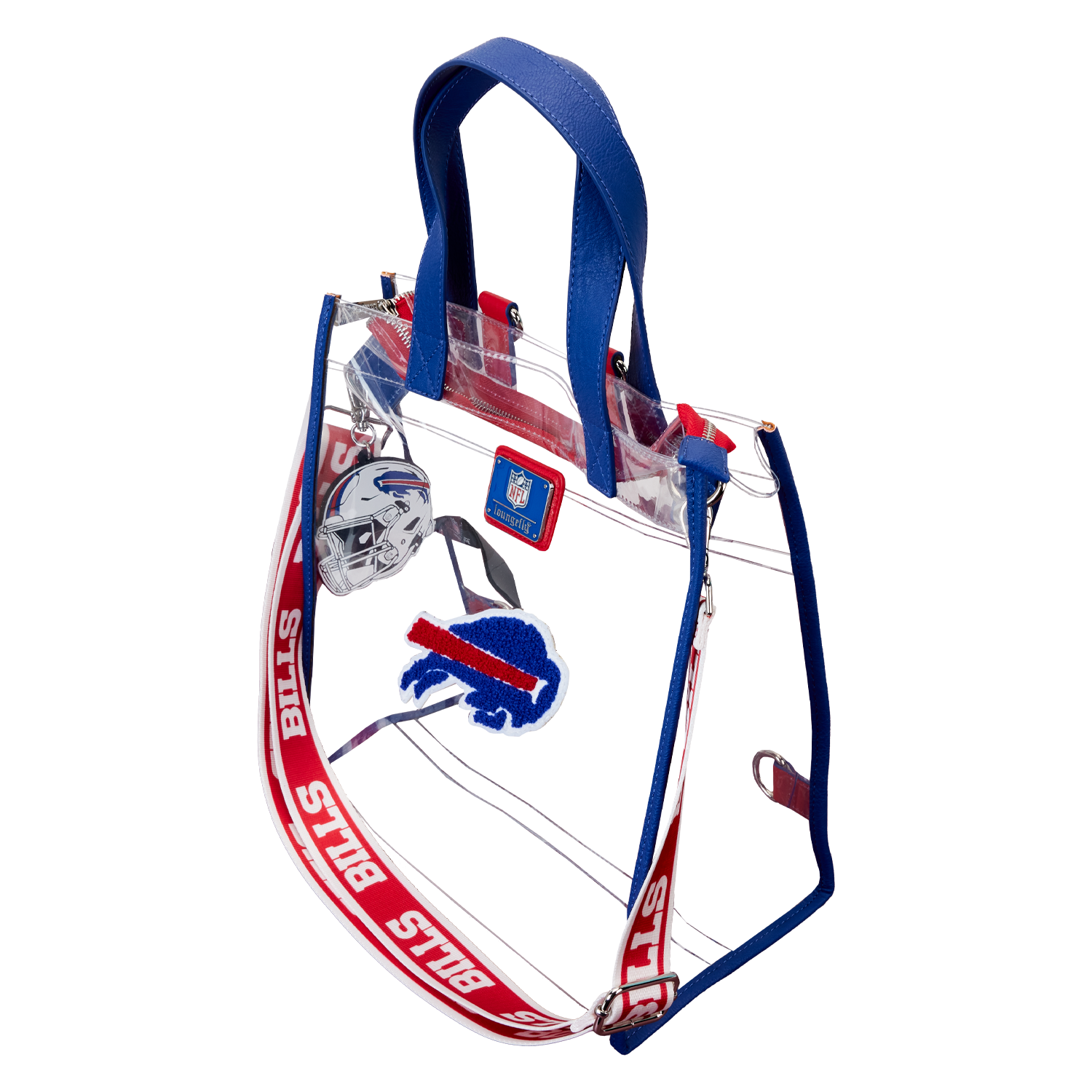 NFL Buffalo Bills Clear Convertible Backpack & Tote Crossbody Stadium Bag