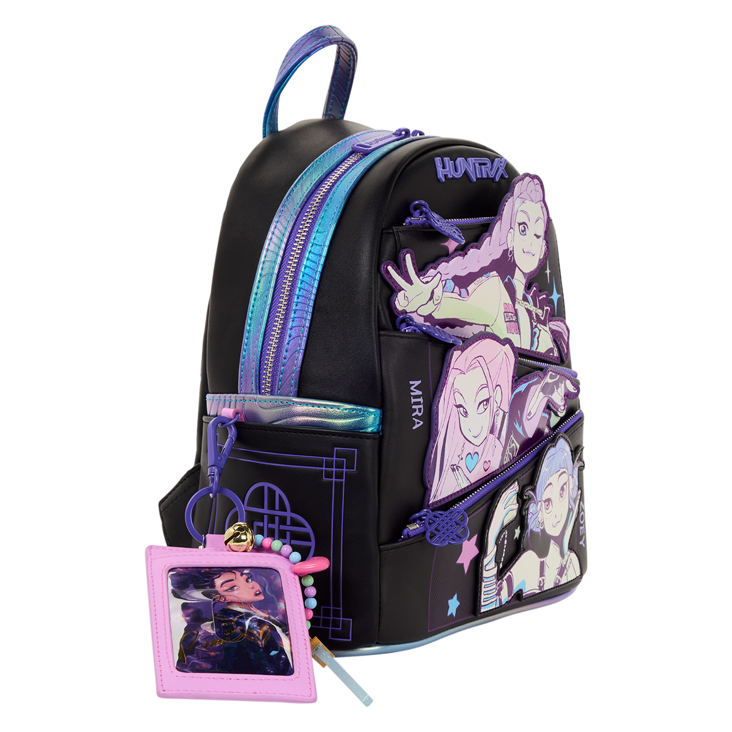 KPop Demon Hunters HUNTR/X Mini Backpack with Photo Card Charm