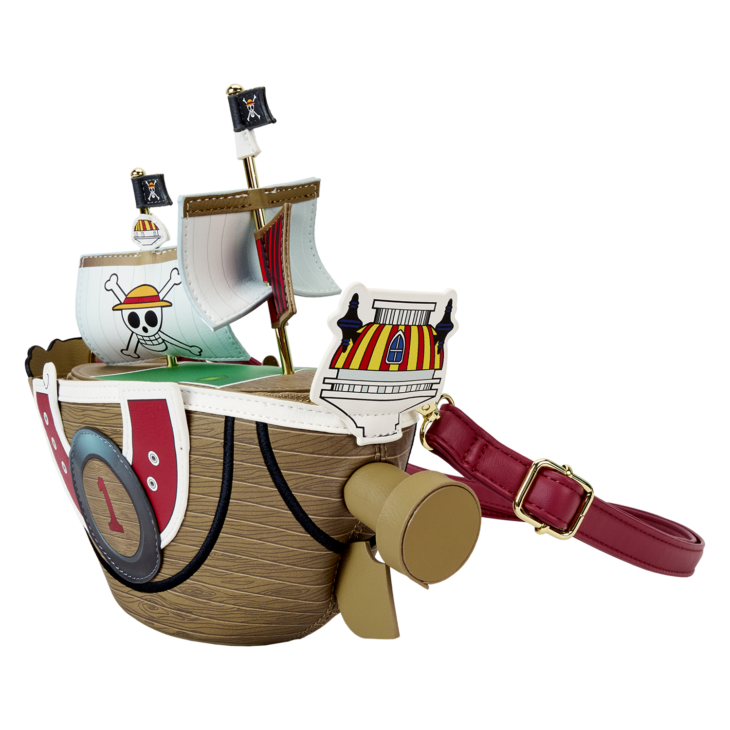 One Piece Thousand Sunny Ship Figural Crossbody Bag