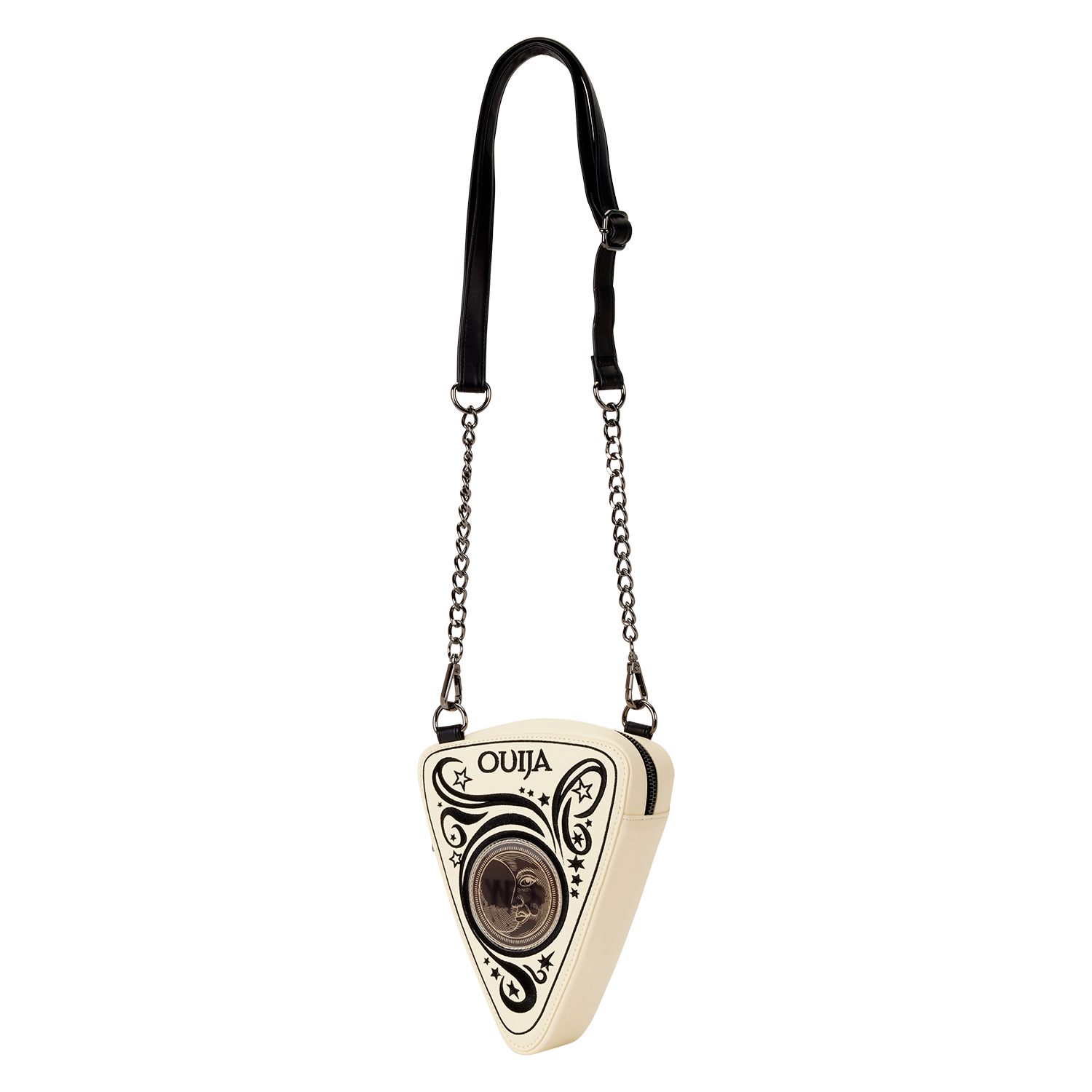 Ouija Planchette Lenticular Glow Figural Crossbody Bag