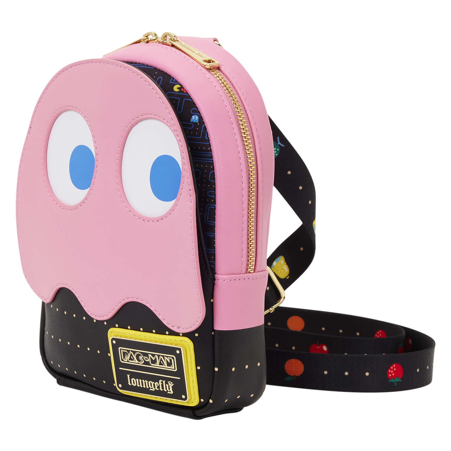 PAC-MAN Pinky Ghost Glow Sling Crossbody Bag