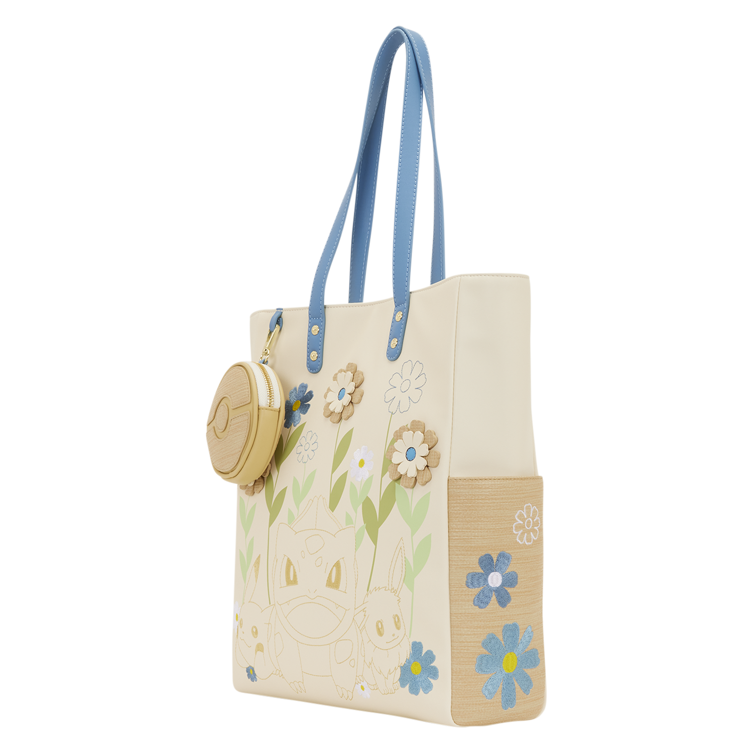 Pokémon Floral Tote Crossbody Bag with Coin Bag