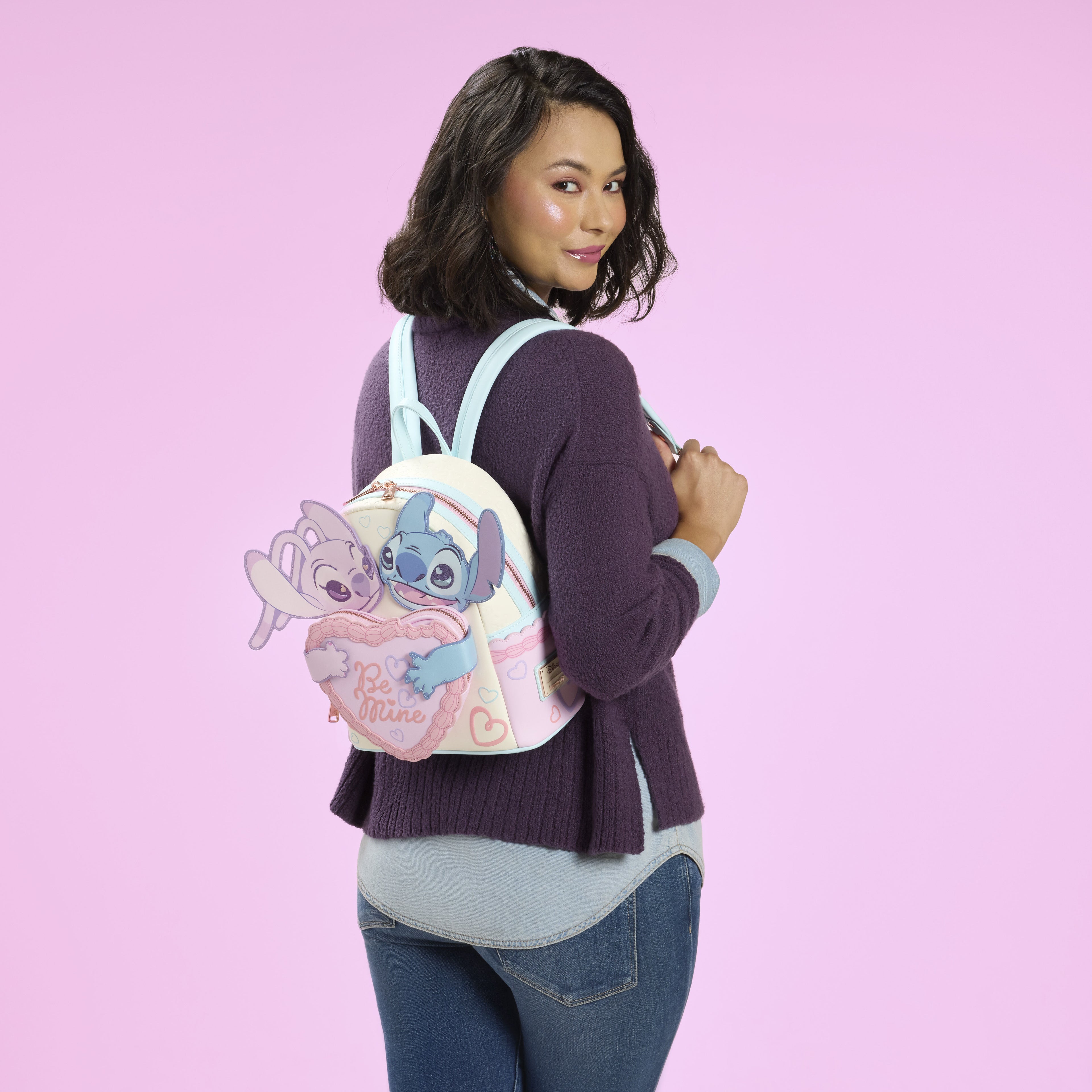Stitch & Angel Be Mine Mini Backpack