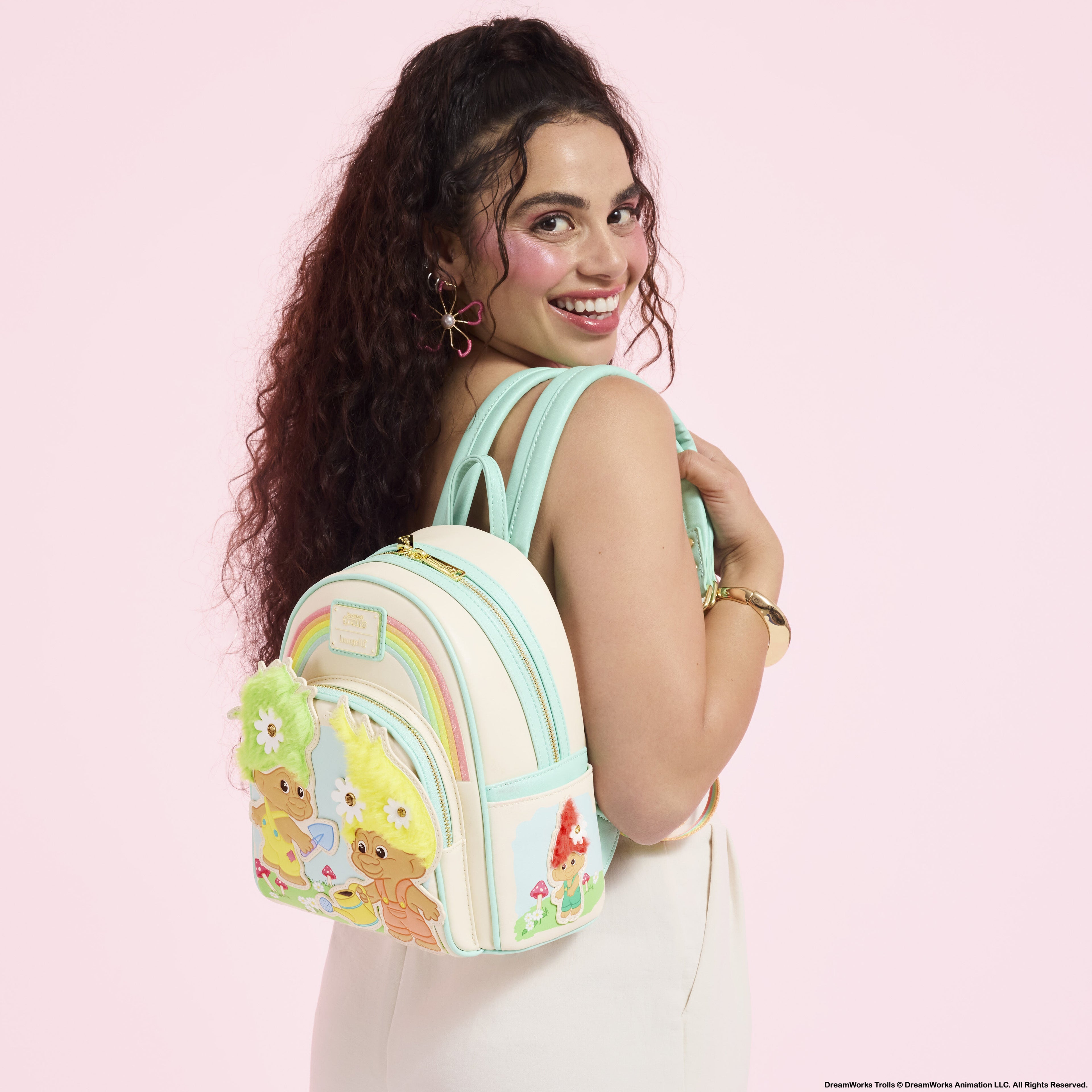 Classic Good Luck Trolls Plush Glitter Mini Backpack