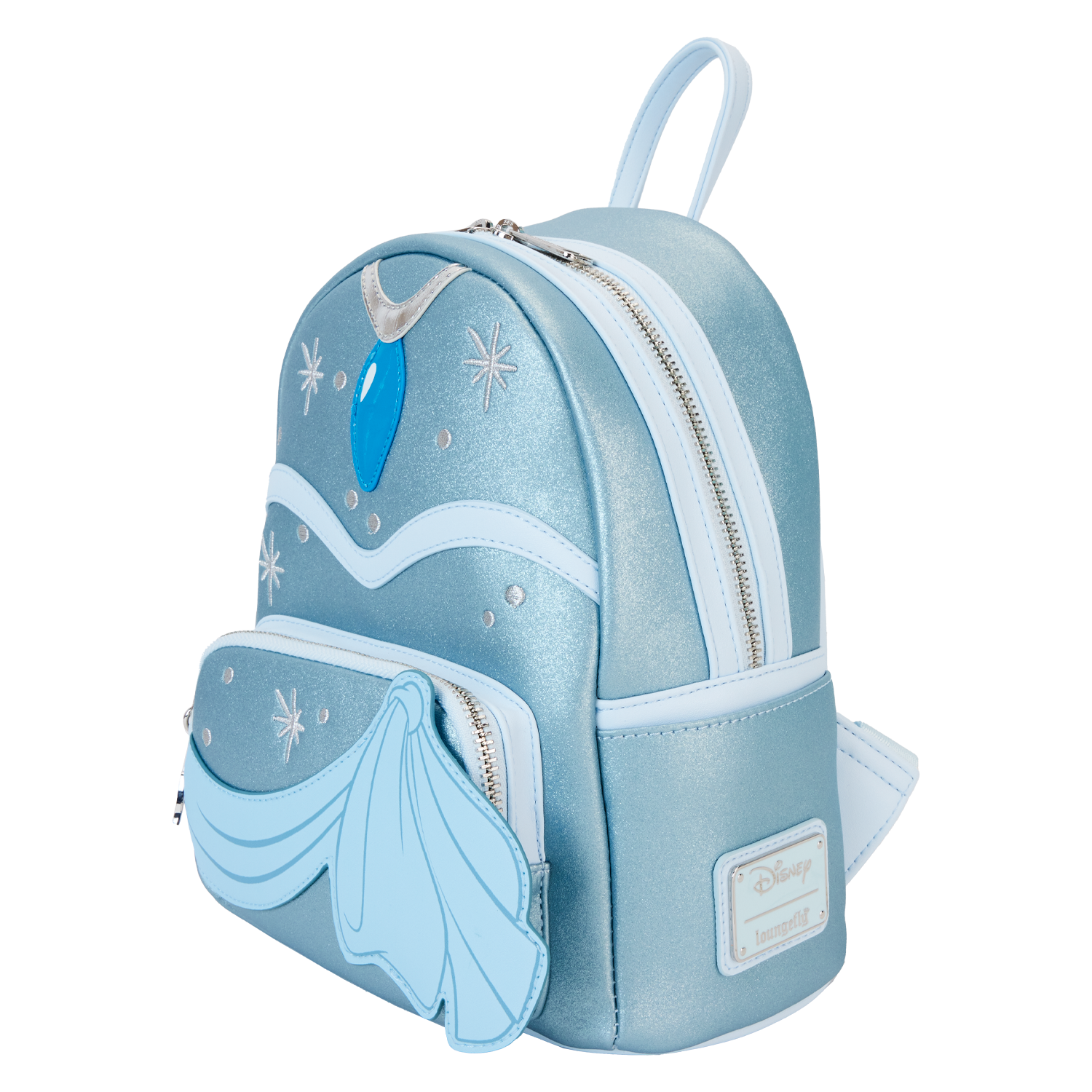 The Princess and the Frog Tiana Blue Gown Glitter Cosplay Mini Backpack