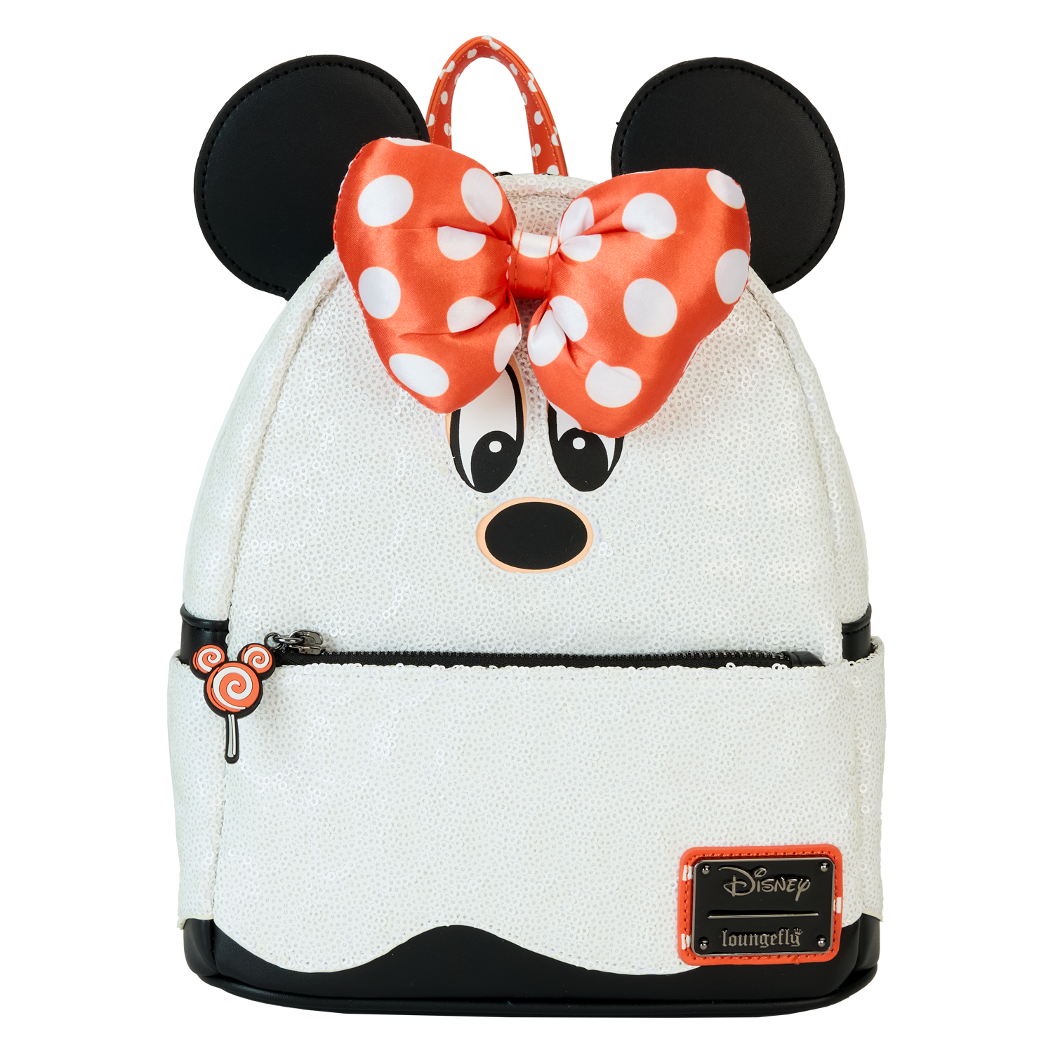 Limited Edition Minnie Mouse Ghost Costume Glow Sequin Mini Backpack