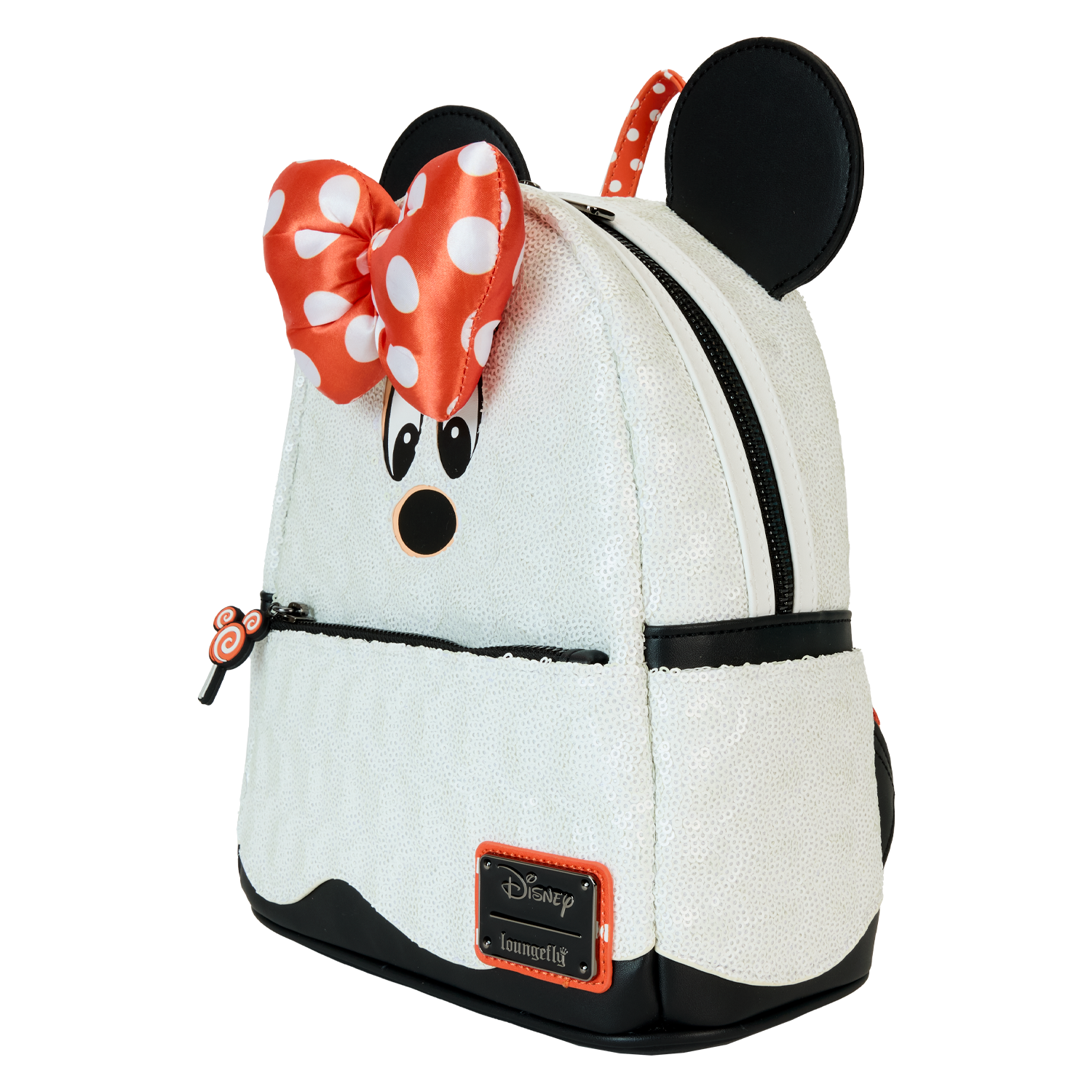 Limited Edition Minnie Mouse Ghost Costume Glow Sequin Mini Backpack