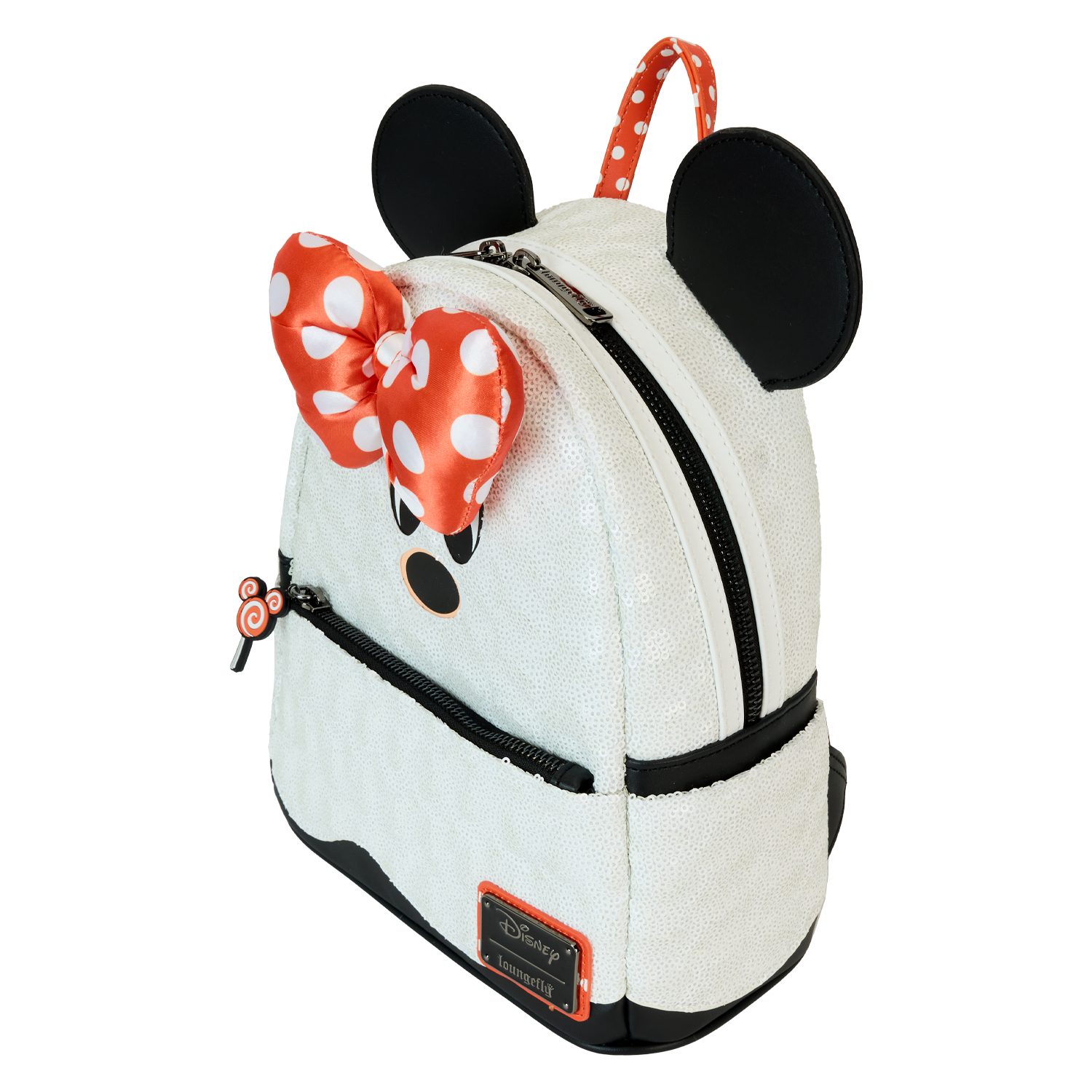 Limited Edition Minnie Mouse Ghost Costume Glow Sequin Mini Backpack