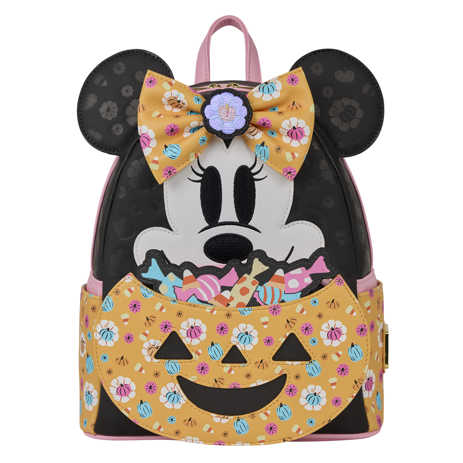 Minnie Mouse Cosplay Floral Pumpkin Glow Mini Backpack