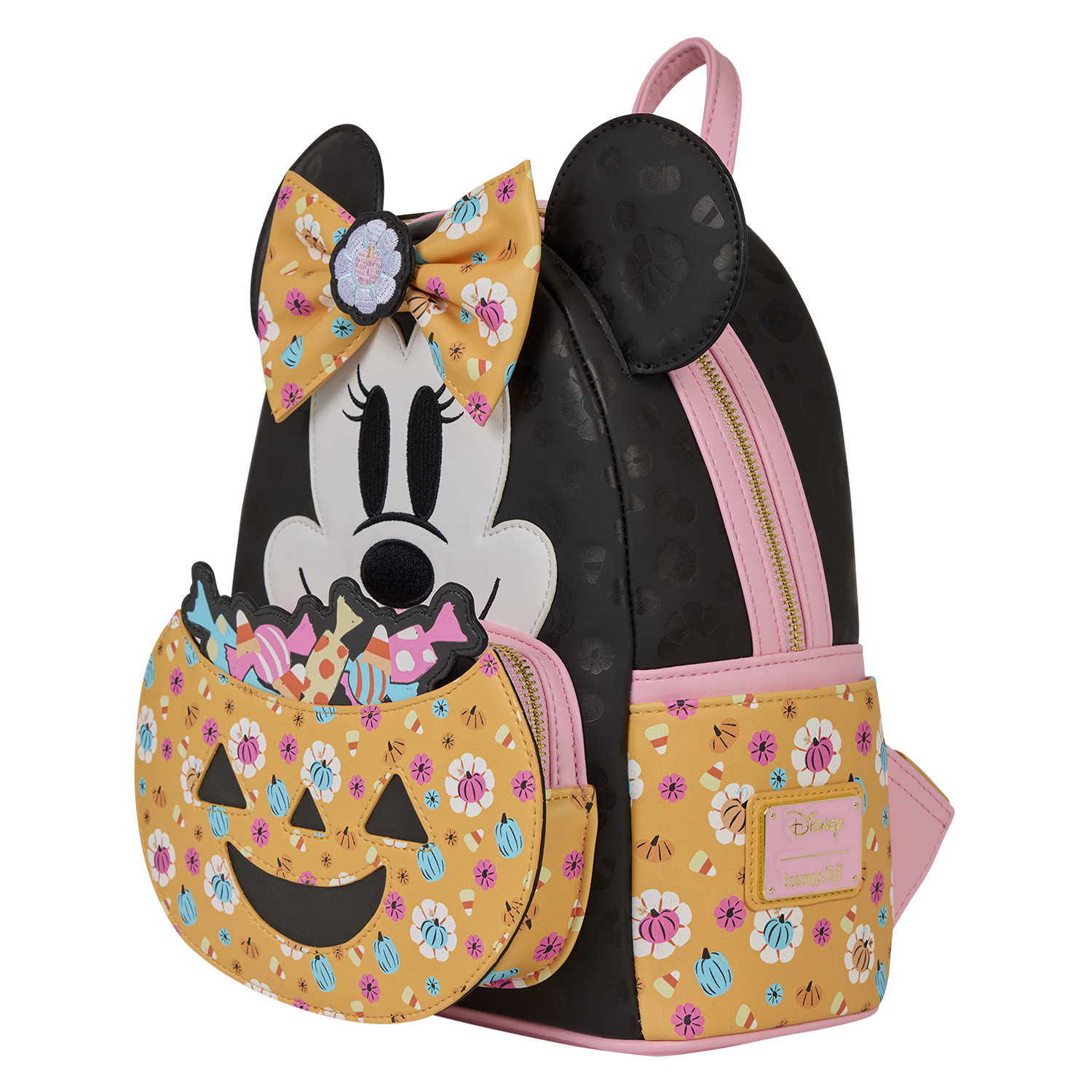Minnie Mouse Cosplay Floral Pumpkin Glow Mini Backpack