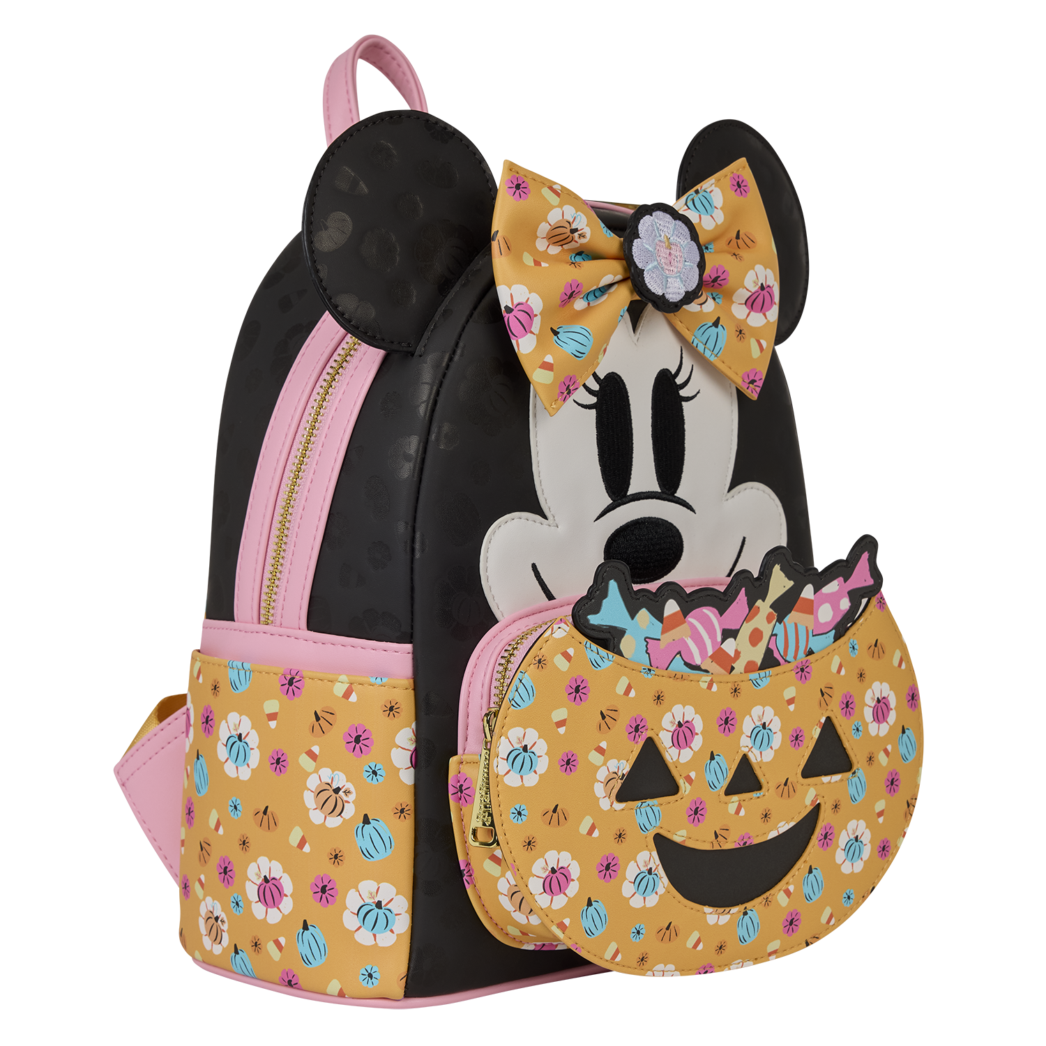 Minnie Mouse Cosplay Floral Pumpkin Glow Mini Backpack