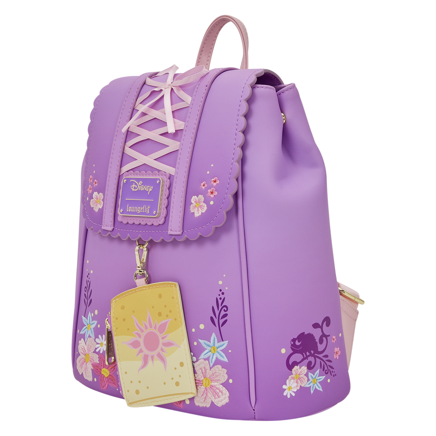 Tangled Rapunzel Exclusive Floral Flap Mini Backpack with Coin Bag